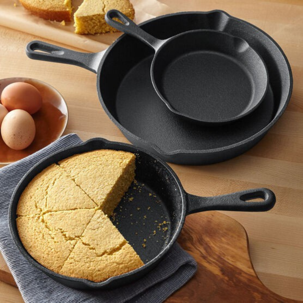 3-Piece, Non-Stick, Cast Iron Set