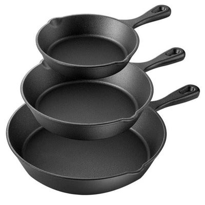 3-Piece, Non-Stick, Cast Iron Set